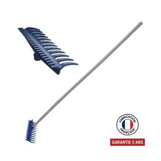 Outils Perrin Râteau réversible 12/22 dents nylon renforcé fibre de verre - manche 165 cm PEFC