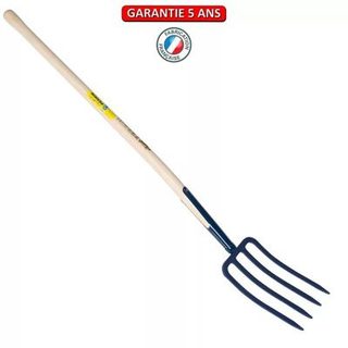 Outils Perrin Fourche à bêcher à soie 4 dents 27 manche pomme