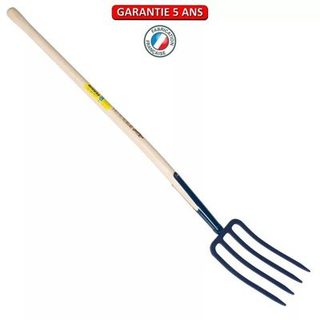 Outils Perrin Fourche à bêcher à soie 4 dents 30 manche pomme