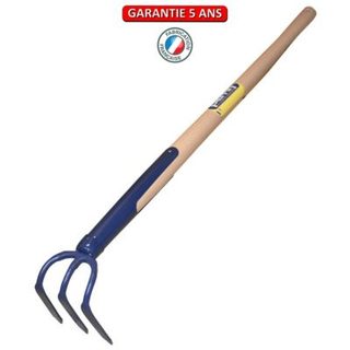 Outils Perrin Croc à rosiers 3 dents 10 cm - manche 135 cm - outil de jardin