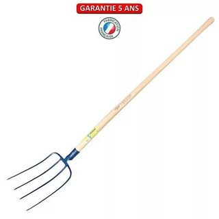 Fourche à fumier 4 dents avec manche bois de 135 cm - PERRIN