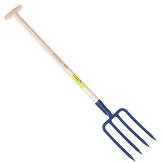 Outils Perrin Fourche à bêcher douille 4 dents 27 cm manche en T