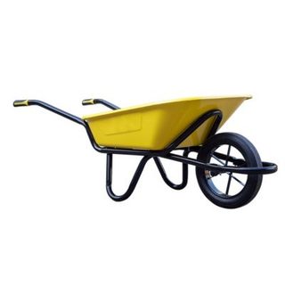 Outils Perrin Brouette chantier 100 L - Olympic renforcée - roue pleine - double châssis acier D.32 mm - 250 kg