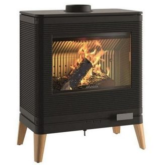 Poêle à Bois - INVICTA - P610449 - 9 kW - Noir - Fonte