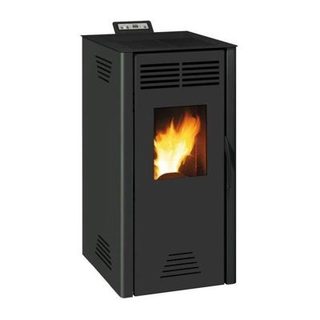 Poele a granulés modulable INVICTA Adrano - 7,3 kW - Rendement 88,7% - Noir