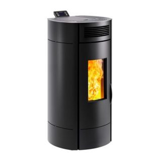 Invicta Poêle à granulés acier Lodi 8 noir Wi-Fi, flamme verte, 30 à 100m² - 8kw