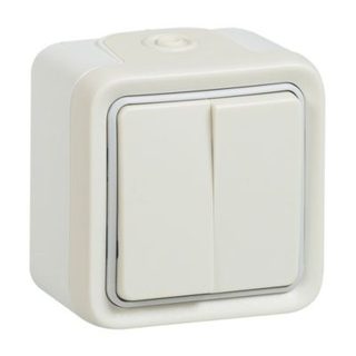 Double va et vient complet Legrand Plexo saillie blanc