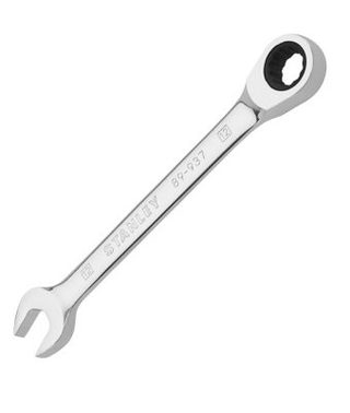 Clé mixte à cliquet métrique 12 mm Stanley 4-89-937 en acier double extrémité œillet 12 pans L.169 mm