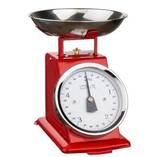 Balance de cuisine mécanique 5kg- 20g rouge Ogo 7915011