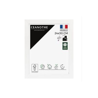 Cadre photo wild ébène 30x30 cm avec passe-partout 13x13 cm Fabriqué en France
