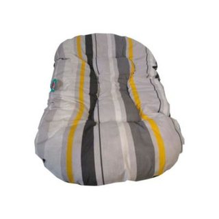 Coussin chien ovale AIME gris 90 cm avec bras lateraux rembourres
