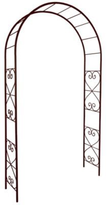 Louis Moulin Arche tube ROND20 romantique fer vieilli - 130x40x250 cm - Acier époxy
