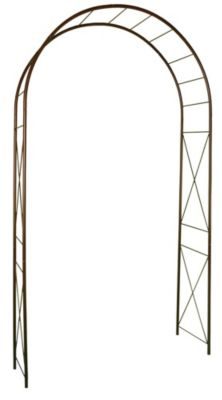 Louis Moulin Arche tube ROND20 losange fer vieilli - 130x40x250 cm - Acier époxy
