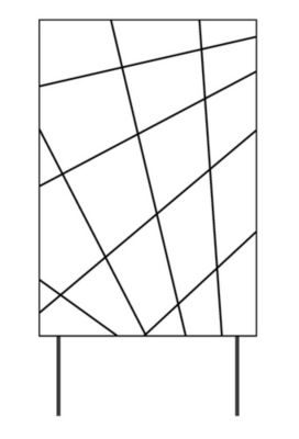 Louis Moulin Treillis à piquer Mandala pour bac anthracite - 55x100 cm - Acier époxy