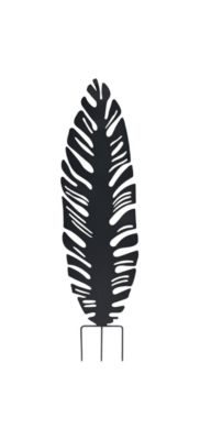 Louis Moulin Déco en métal à planter Feuille - 30x100 cm - anthracite