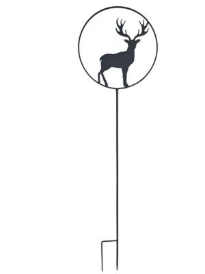 Louis Moulin Déco de jardin à piquer en forme de cerf - 35x122,5cm - anthracite