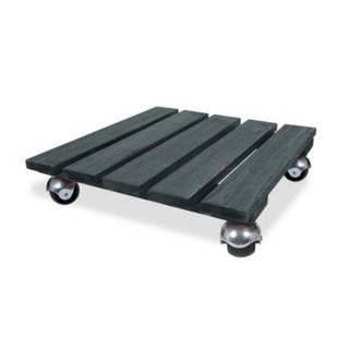 Louis Moulin Roule-plantes en bois carré anthracite "Basics" 37,5 x 37,5 cm