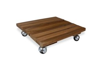 Louis Moulin Roule plante BOIS carré naturel - 40x40 cm - Bois