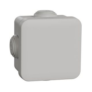 Mureva Box, boite de dérivation IP55 + embouts 65x65x45, gris