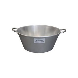 Bassin a graisse Landaise en aluminium 32 L LE PRATIQUE 50 cm 2 anses