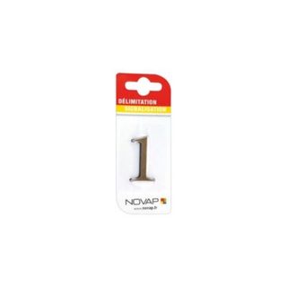 Chiffre adhesif releve 1 Or NOVAP PEHD 40 mm