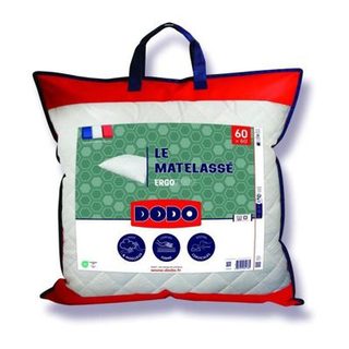 Oreiller Le Matelassé DODO - 60x60 cm - Soutien ferme - Taie déhoussable - Fabriqué en France