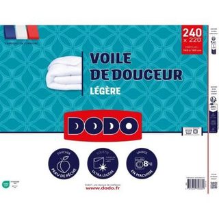 DODO - Couette ultra légere 100 g/m - VOILE DE DOUCEUR - 220 x 240 cm - Blanc