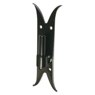 Gond sur platine Ø 14 mm hauteur 220 mm queue de carpe - acier noir