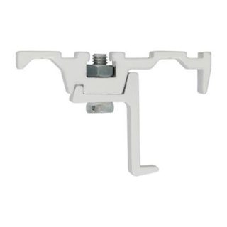 2 supports de plafond pour rail rideau simple 24 x 16 mm blanc Mobois