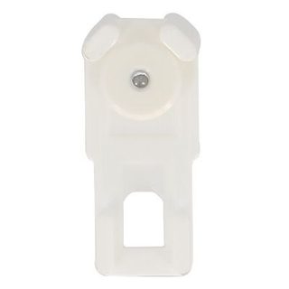 12 attaches pour rail rideau 24 x 16 mm blanc Mobois