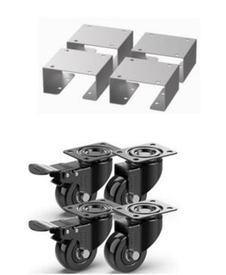 Kit 4 roues de meubles pour cuisine d'extérieure Le Marquier