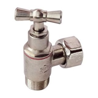 Robinet de WC équerre laiton nickelé M12/17 - Ecrou Prisonnier 12/17 - Somatherm For You