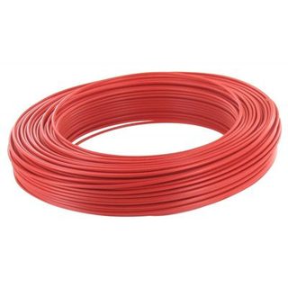 Câble d'installation H07V-U 25 m 1.5mm² rouge avec isolant en PVC - FILS & CÂBLES - 60101018A