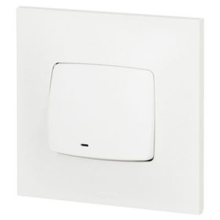 Poussoir lumineux Legrand Neptune plastique blanc