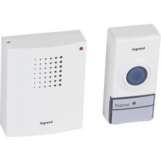Kit carillon et sonnette sans fil 32 mélodies alimentation par piles Essentiel Legrand - Blanc