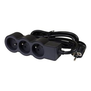 Multiprise 3 prises Legrand noir et gris 1.5 m