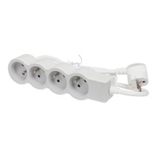 Multiprise 4 prises Legrand blanc et gris 1.5 m