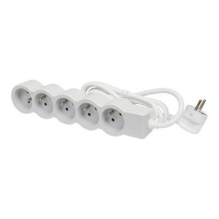 Multiprise 5 prises Legrand blanc et gris 3 m