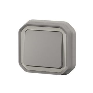 Interrupteur va-et-vient à encastrer Plexo gris 10A - 070030L - Legrand