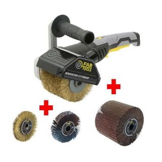 FARTOOLS PACK REX120C RENOVATEUR EXTERIEUR + BROSSE METALLIQUE DE PRECISION + BROSSE NYLON ABRASIF DE PRECISION