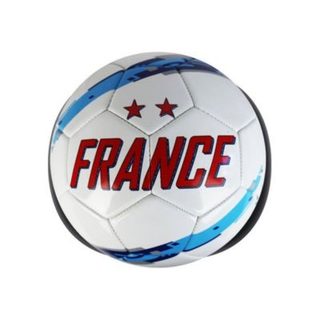 Ballon de football FFF Aurora taille 5 blanc bleu finition brillante 380g