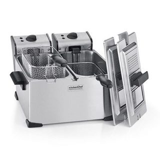 Friteuse double 2x3.5l 4000w inox Kitchen Chef KCPFR70X