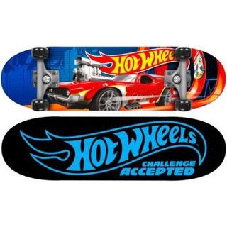 Skateboard STAMP Hot Wheels 28 x 8 pouces Noir 9 plis érable