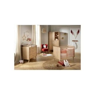 Commode à langer SAUTHON Arty 3 tiroirs Chêne Suave avec plan à langer amovible