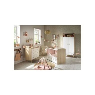 Pack chambre bebe SAUTHON Access Blanc Bois 3 pieces lit 120x60 cm