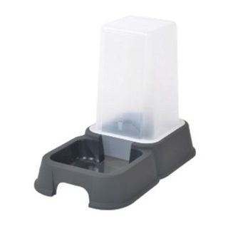 Distributeur d'Eau & Croquettes "Chat" 1,5l Gris