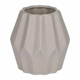 Vase Déco en Céramique "Origami" 12cm Taupe