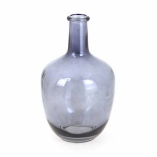 Vase Déco en Verre "Jarre" 30cm Bleu Gris