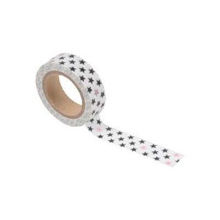 Ruban Masking Tape "étoiles" 5M Blanc