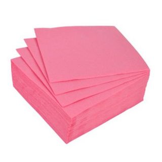 Lot de 40 Serviettes en Papier "Vitamine" 25x25cm Rose